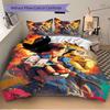 3pcs Bedding Set Pokemon Trainer Pikachu Includes 1 Comforter + 2 Pillowcases, Without Pillow Inserts, Soft Comfortable, Lightweight Breatha