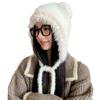 Fashion Plush Ear Protection Warm Hat Women Winter Wind Cold Cycling Skiing Outdoor Big Head Circumference Hat