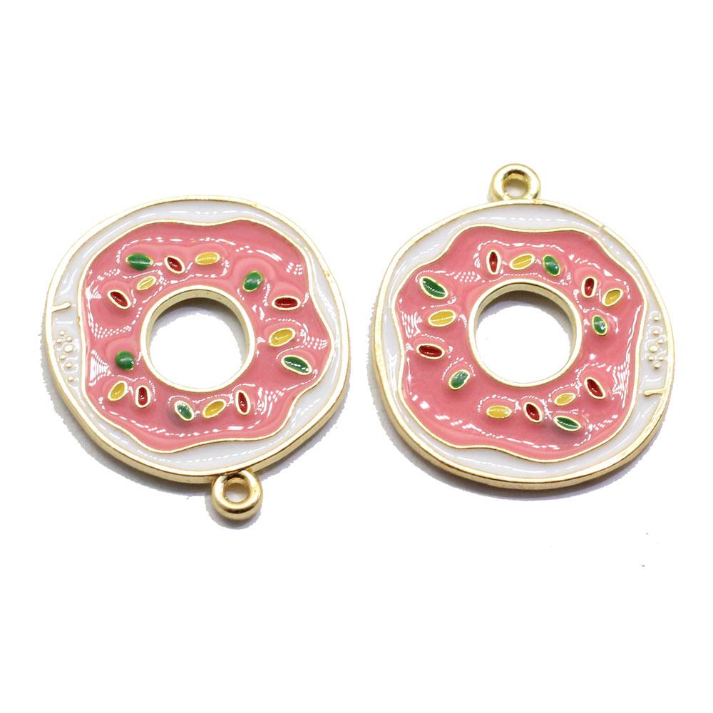 100x Gold Color Ture love Pizza Slice Enamel Charm Pendant Tiny Mini Food Charms Clip on Earrings for Bracelets Cute Gifts Kids