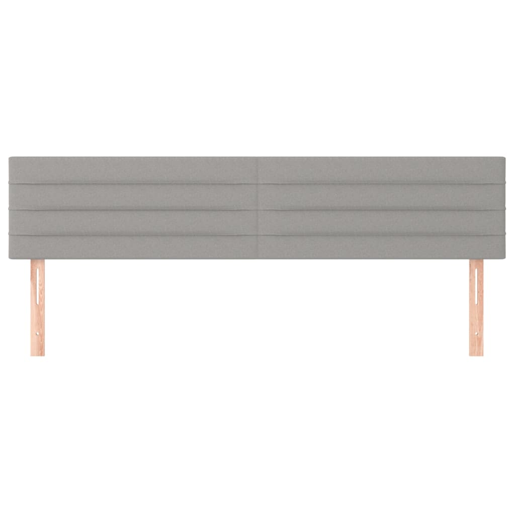 Vidaxl Zagłówki Do Łóżka, 2 Szt., Jasnoszary, 100X5X78/88 Cm, Tkanina