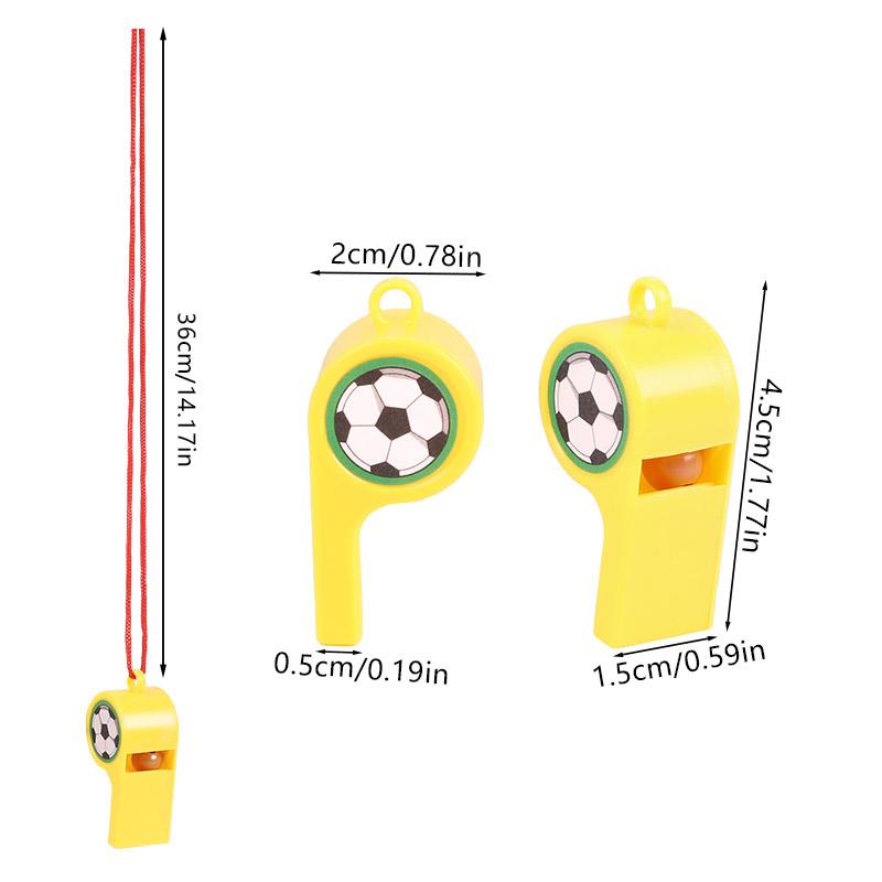 24pcs Mini Plastic Whistles Kids Soccer Football Birthday Party Favors Goodies Bag Pinata Filler Toys Boy Girl Christmas Gifts