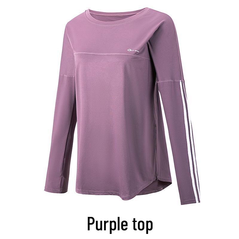 Women's Plus Size Quick-Dry Yoga & Fitness Set - Autumn/Winter Long Sleeve, Loose Fit