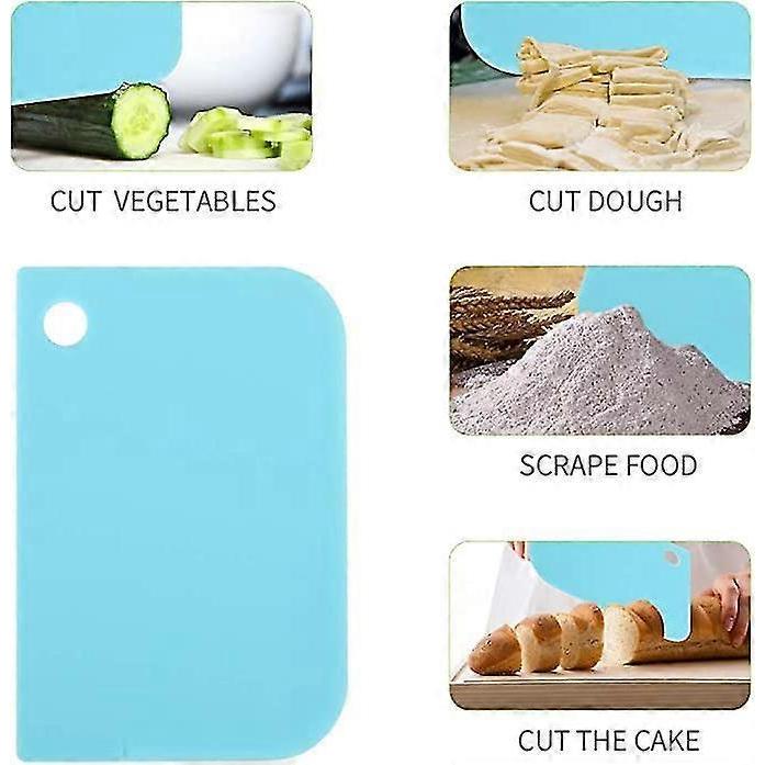 Dough Cutter Scraper - Plastic Cake Scraper Spatula Set Pastry Dough Fondant Cream Cake Edge Side Icing Smoother Cutters And Decorating Comb (6p