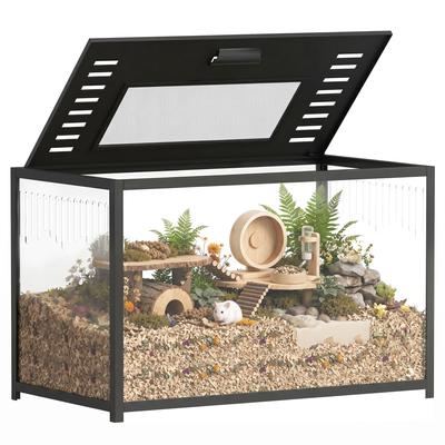 Hamster Cage Chewproof Metal Rat Cage With Deep Base Openable Top For Syrian Dwarf Hamster Gerbil 80 X 45 X 50.5 Cm
