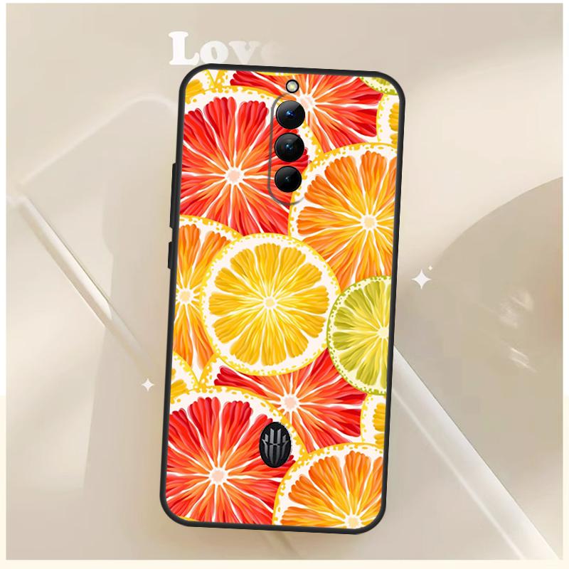 

Summer Fruit Orange Case For ZTE Nubia Red Magic 11 10 10S Pro Plus 8S 9S 8 9 Pro 6S 7S For RedMagic 10 Air Cover RedMagic10S Pro Plus