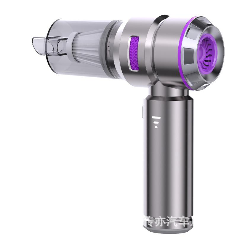 2-in-1 Portable Car Vacuum Cleaner Strong Suction Handheld Dust Blower Inflator 6000mAh Battery Home Car Dual Use