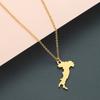 Kinitial Fashion Design Charms Italian Map Pendant & Necklaces for Women Girl Kolye Stainless Steel Choker Jewelry