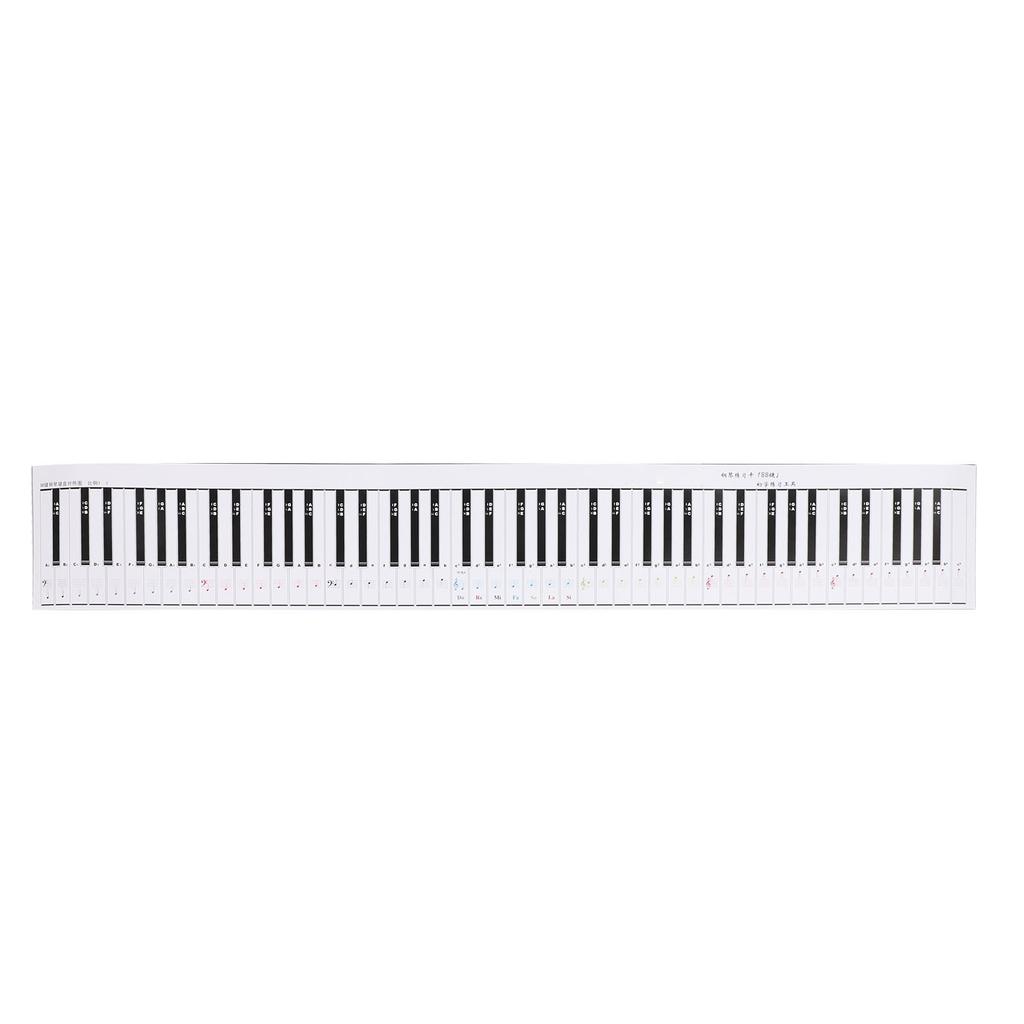 88 Key Piano Keyboard Exercise Note Chart Fingering Practice Label Music Notation Guide Chart for Beginners and Students
