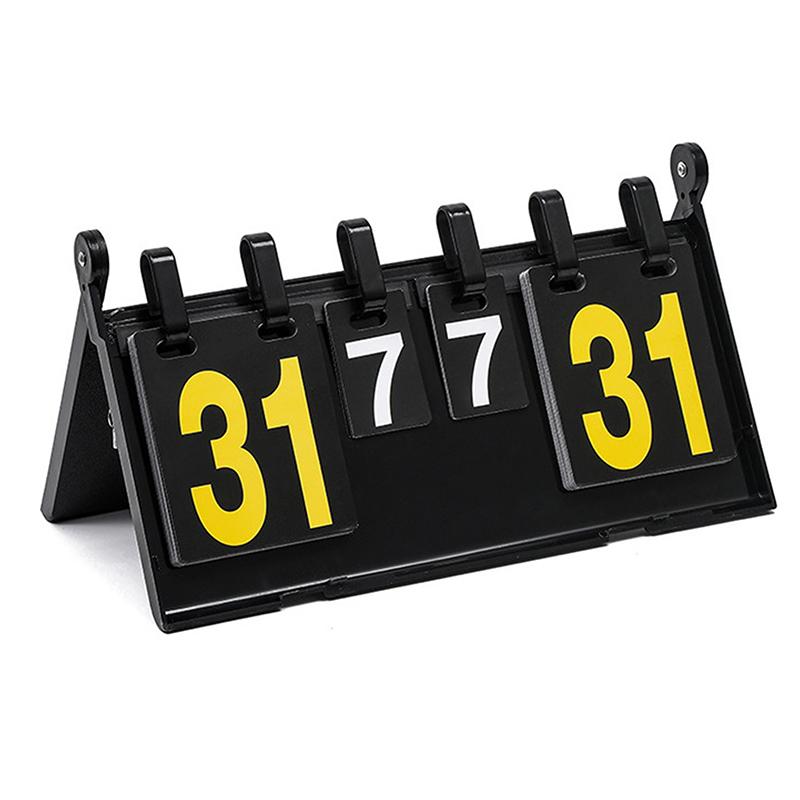Professional Abs Badminton Football Volleyball Competitions 4 Digit Portable Multi Sports Scoreboard Table Flip Scoreboard