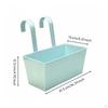 Rectangular Metal Hanging Planter Weather Resistant Railing Space Saving