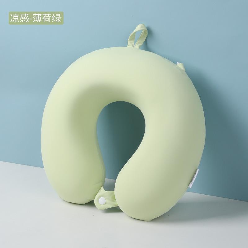 

Cool U-shaped pillow, memory foam neck pillow, travel plane pillow, portable and storage neck pillow Single neck pillow м ята зелений колір