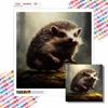 New Arrival 5D DIY Full Circle Diamond Painting "Hedgehog" Embroidery Cross Stitch Home Decor Gift