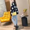 Autumn New Long-sleeved Small Fresh Flower Sweater Women's Pullover Crew Neck Knitted Bottoming Shirt Top
