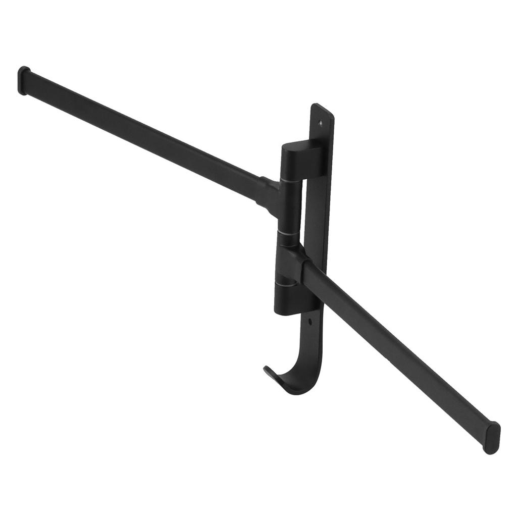 Towel Bar Wall Mounted Rotating Collapsible Space Aluminum Towel Rack for Bathroom