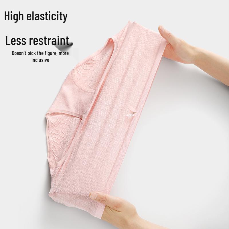 Women's Seamless Modal Underwear, Cotton Antibacterial Crotch, Soft & Breathable, Mid-Waist Hip-Lifting Triangle Briefs.