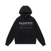 Foreign trade new rainbow color matching letter embroidery velvet loose hooded sweater casual trousers set men and women the same style