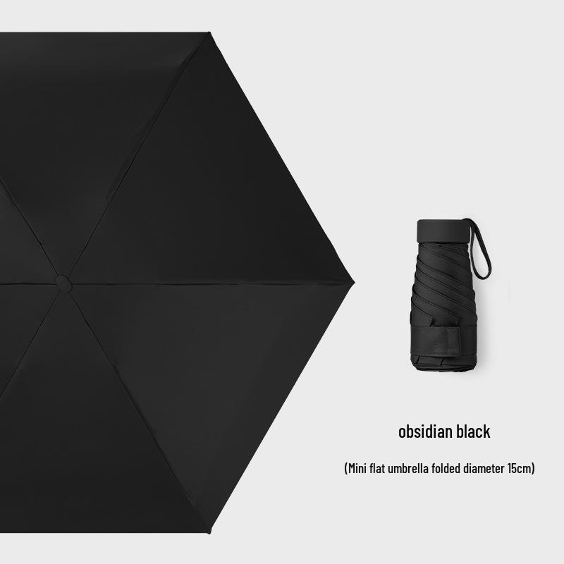 Customizable Six-Fold Vinyl Sunshade UV Protection Umbrella: Versatile Rain/ Shine Folding Gift