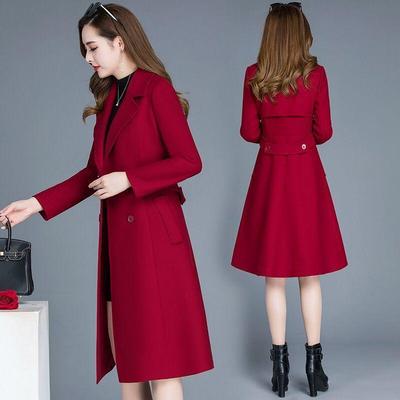 Women's 2024 Mid-Length Wool Coat - Thick, Cotton-Padded, Slimming, Versatile Winter Fashion