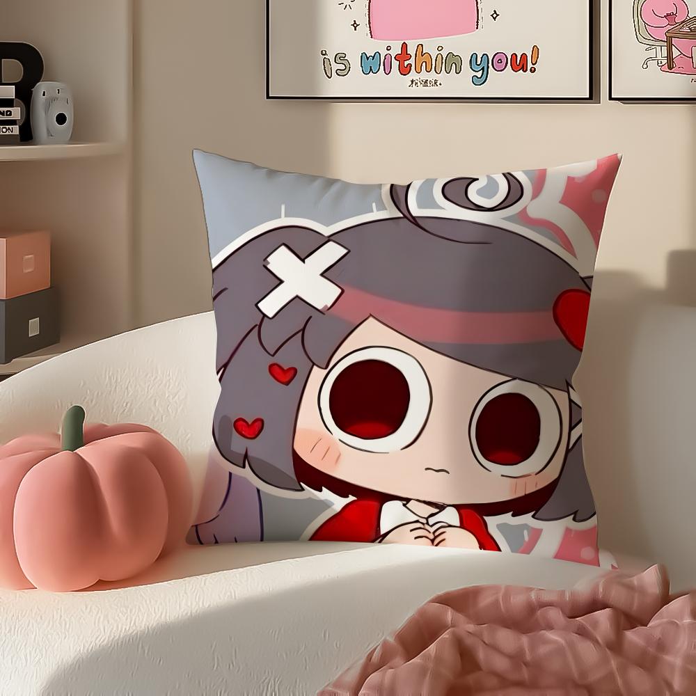 Cute Quirky Vocaloid Japanese PPepoyo Cushion Cover Pillowcase Short Plush Invisible Zipper Room Sofa Cushion Cover