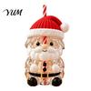 Durable Drinking Vessel Christmas Santa Straw Cup, High Borosilicate Glass Tumbler, Clear Tumbler Reusable Cup for Cold Beverages And Festive