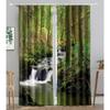 3D Printed Sunshine Forest Waterfall Curtains for Bedroom Drapes Mountain Stream Natural Landscape Window Curtain Living Room