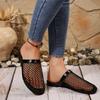 Mode Damen Hausschuhe 2025 Sommer Neu Zuhause Runde Zehen Sandalen Heißes Wasser Mesh Damen Schuhe Diamant Ballerinas Hausschuhe Pantoletten Damen