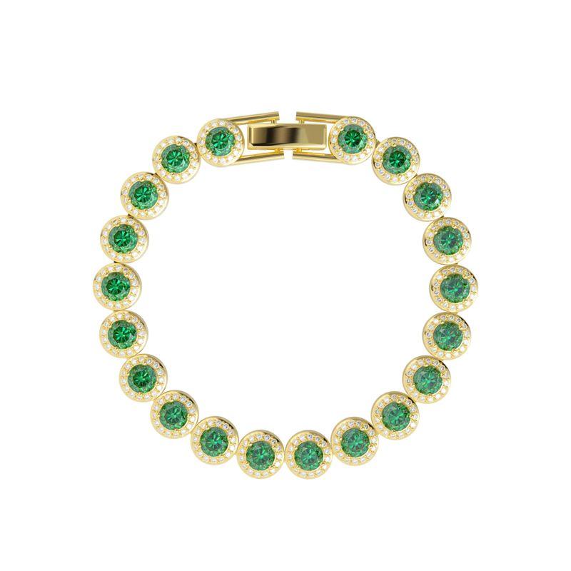 

Icegang Gold Emerald Full Diamond Tennis Bracelet Men s Niche Style Fancy European Hip Hop Couple Ins Gold Emerald Tennis Bracelet