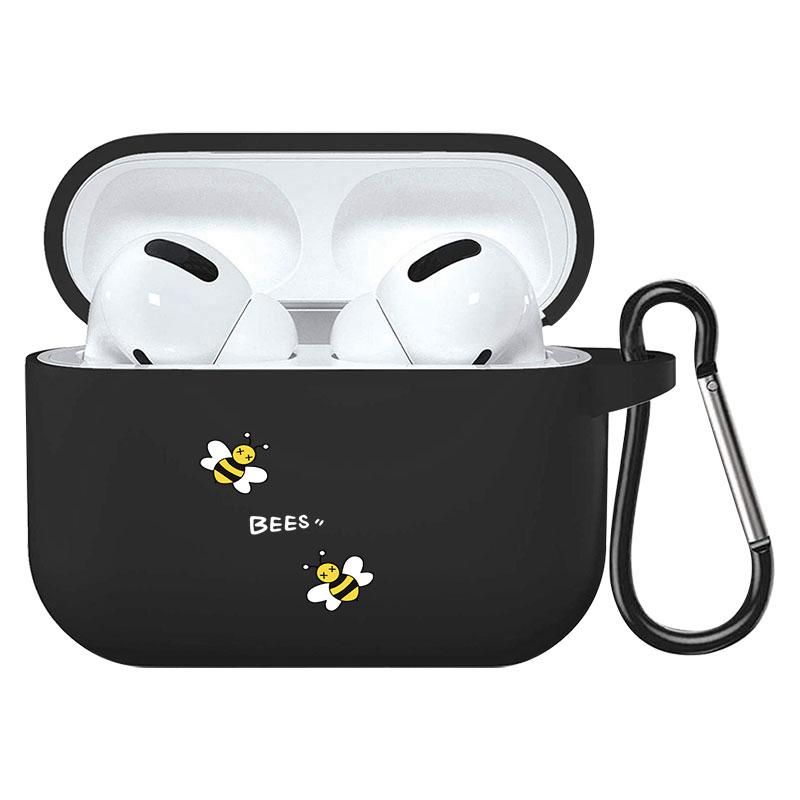 קריקטורה חמוד חיות מחמד כלב חתול בעל חיים ינשוף צמח פרחי אפל עבור אפל AirPods 2 3 כיסויי אוזניות חסינות זעזועים שחורות AirPods Pro Funds Cover