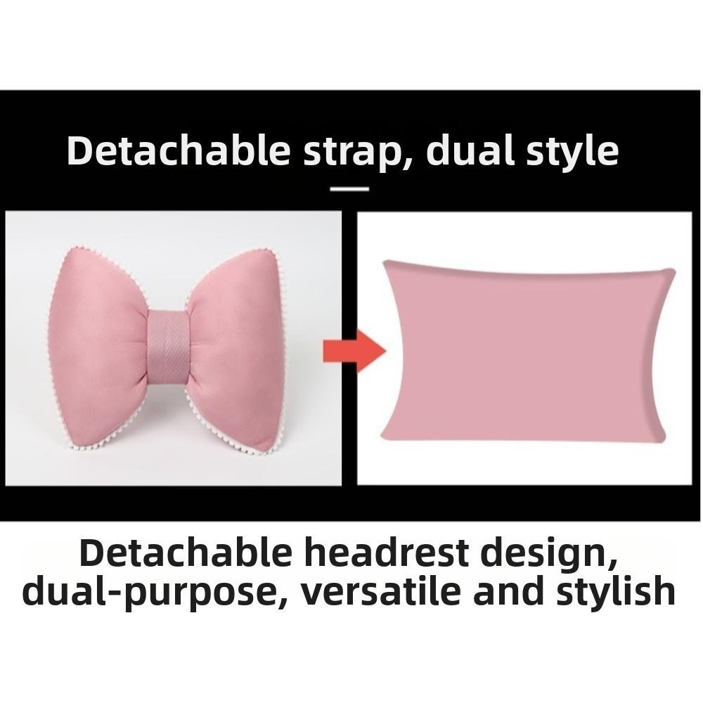 Universal Breathable Comfortable Cushion Bow Summer Fashion Car Headrest for Women Girls