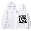 NEVER LOOK BACK Men and Women Fashionable Autumn Winter Fleece Streetwear Tops
