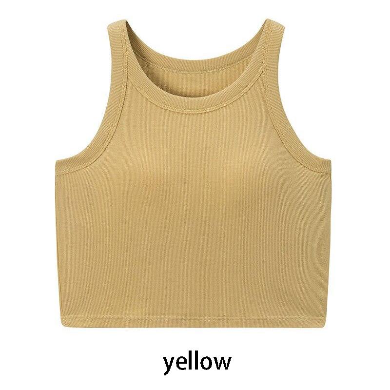 Spring and summer new women's modal with chest pad vest bra one-piece vest home service camisole crop top women camisoles