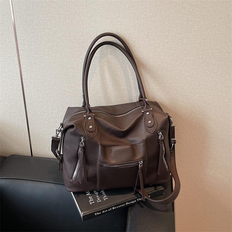 Retro Large-Capacity Shoulder Tote & Crossbody Handbag - 2025 Women s Fashion