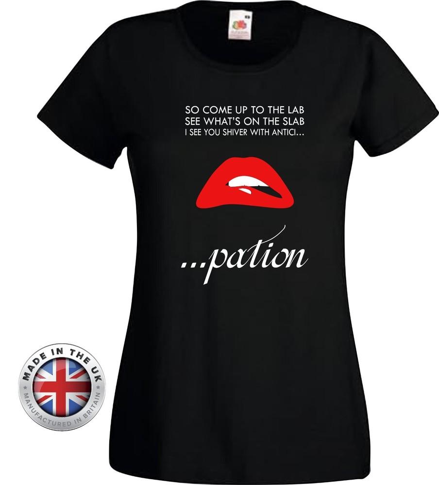 

ROCKY HORROR tshirt black Anticipation t shirt. Inspired Unisex ladies fitted 3XL