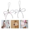 Beaded Bowknot Star Hanging Pendant Sweet Phone Strap Bag Decoration Portable Hanging Lanyard Gift for Girls Women