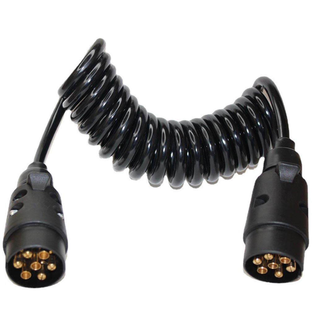 2.4m 7 Pin Truck Trailer Light Board Extension Cable Wire Splices Circuit Socket
