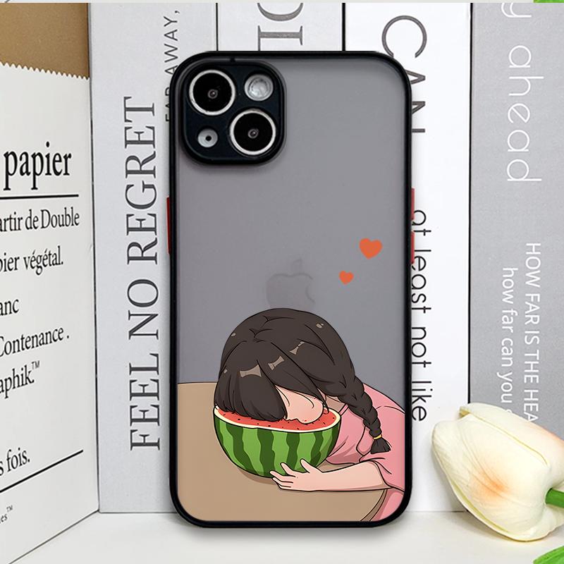 Kreative Cartoon Junge Mädchen Paare Partner Handyhülle für iPhone 17 16 Pro Max 15 14 13 12 11 XS MAX X XR 7 8 14 16 Plus Hartschalenhülle