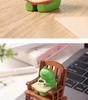 Handmade Cute Frog Rocking Chair Ornament - Healing Resin Craft for Desktop or Car Decor