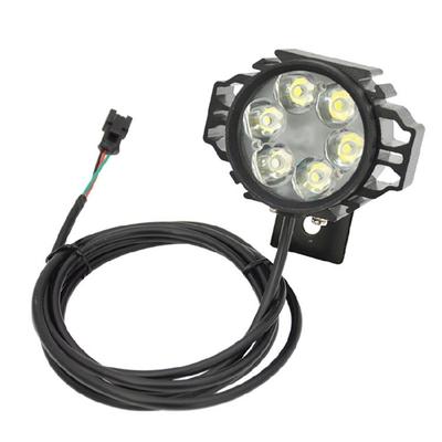 36V-48V Electric Bike Horn Headlight Aluminum Shell Waterproof Head Lamp Electric Scooter Front Light Lamp with Horn
