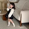 Frühlings- und Herbstkleidung für Mädchen, Frühlingskleidung für Kinder, Kinderkleidung, zweiteiliges Set aus Jeansrock mit Trägern für Babys