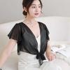 Women's Summer Chiffon Sun Protection Cardigan – Lightweight Seven-Sleeve Shawl