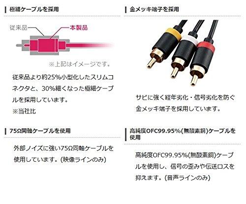 Elecom AV Cable/TV-VCR/RCA Pin Plug X 3-RC