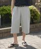 XERO Loop Side Deep One-Tuck Sweat Shorts [Melange Grey]