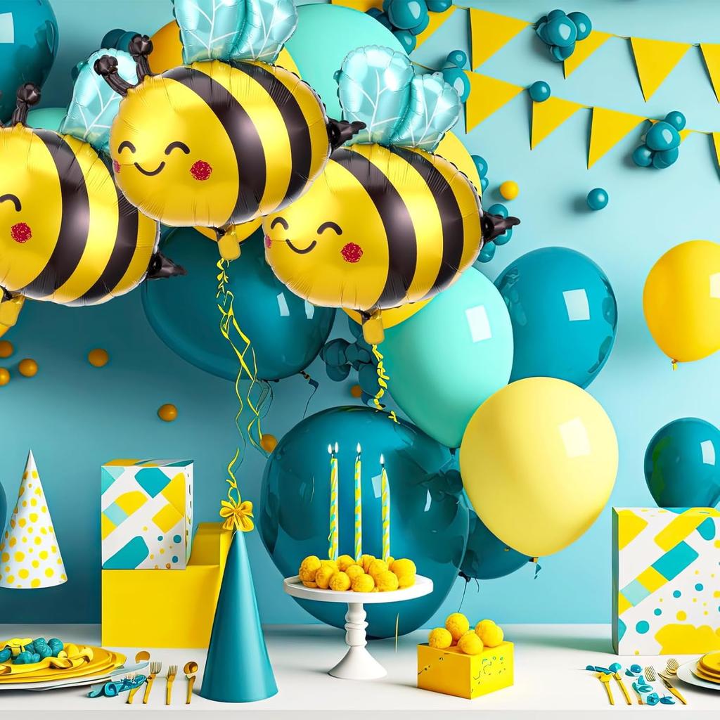 Entzückendes Bienen-Ballon-Set für Partydekorationen, Hochzeitsveranstaltungen, Aluminiumfolien-Ballons mit Tiermotiv, Ideal für festliche Anlässe