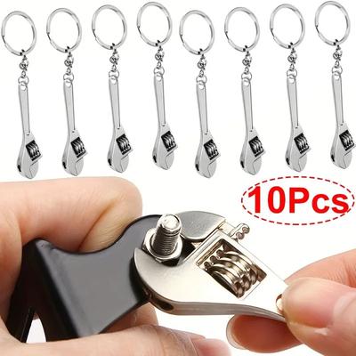 1-10 Pcs Universal Mini Wrench Keychain Portable Hand Tool Metal Adjustable Jaw Spanner Key Chain Wrench Hand Repairing Tools
