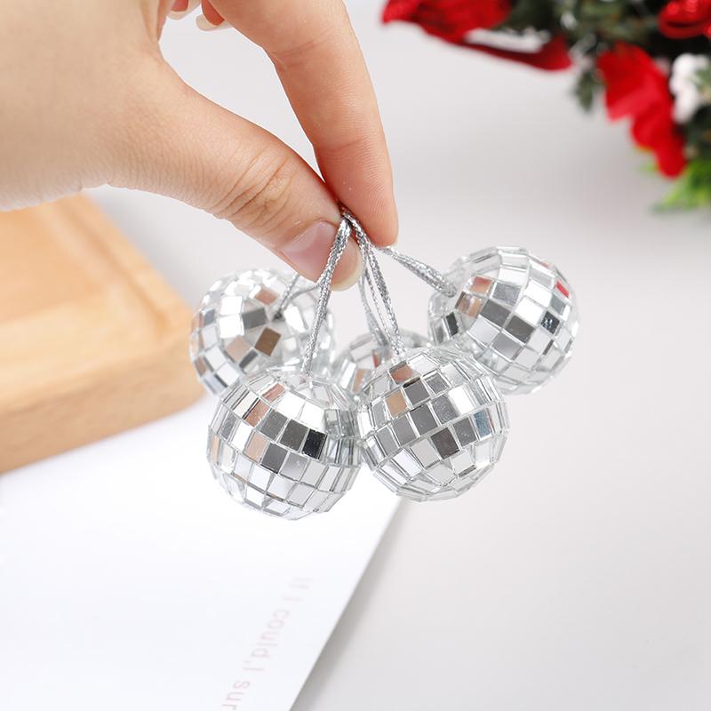 Christmas Ball Ornaments 2-8Cm Mini Disco Mirror Ball Christmas Tree Decoration