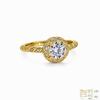 S925 Sterling Silver Twisted Moissanite Ring with Four-Prong Setting for Women
