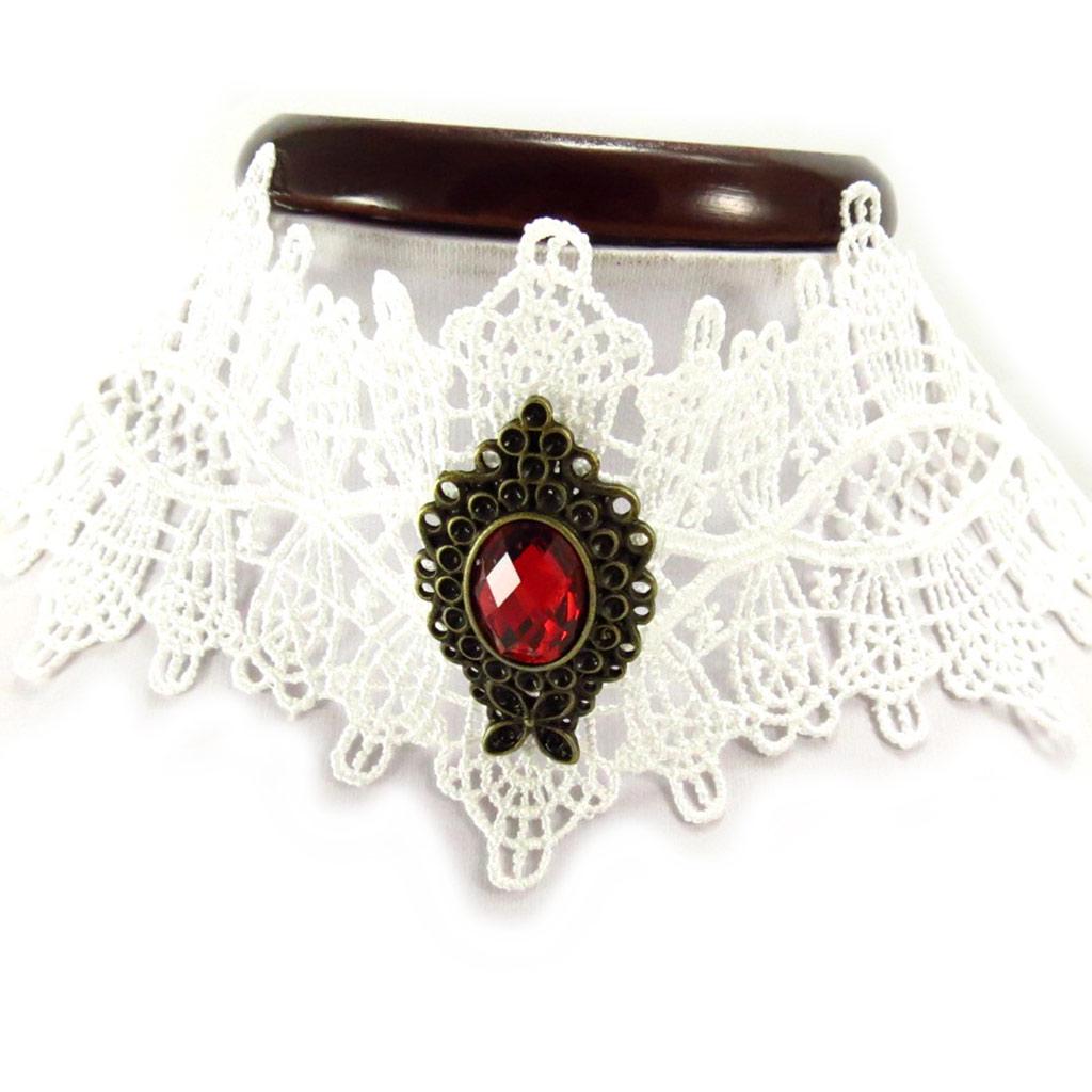 Les Trésors De Lily [K6567] - Designer 'Courtisanes' Set Ivory Red (lace)