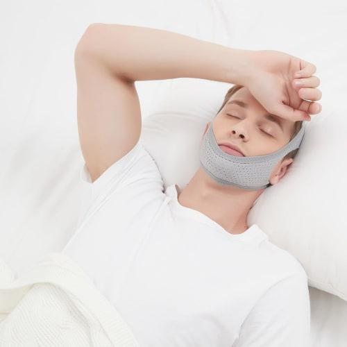 Chin Strap for CPAP Users, 2024 Comfortable Anti-Snoring Chin Strap for Snoring, Anti-Snoring Chin Strap for Men and Women, Keeps Your Mouth Closed Wh