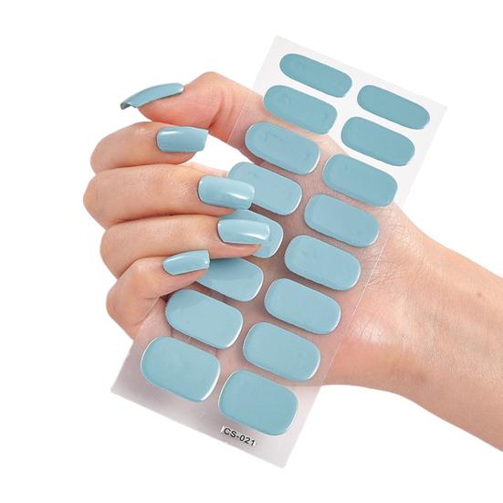1 Set Gel Nail Strips Full Wrap Stickers Self Adhesive Art Decals Easy Removal Nail Stickers for Strengthening Nails