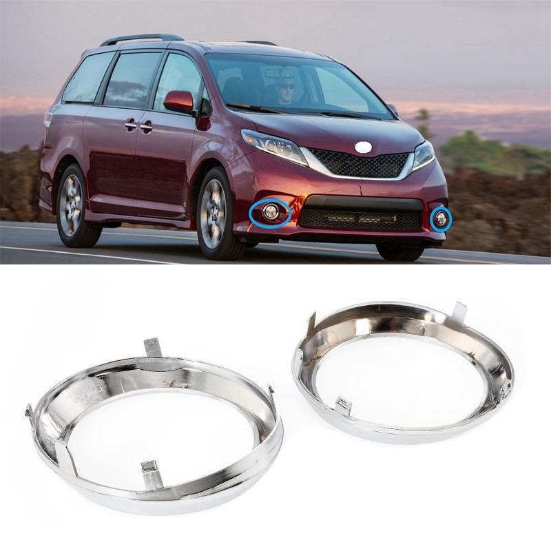 For Toyota Sienna SE 2011-2017 Front Bumper Fog Lamp Bezels Foglight Chrome Cover 52713-08020 52712-08020 5271308020 5271208020